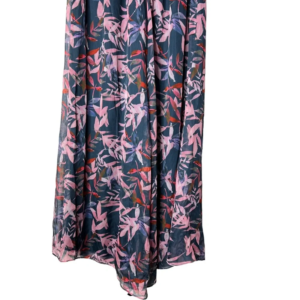 A La Plage | Floral Tropical Leaves Wide Leg Pants